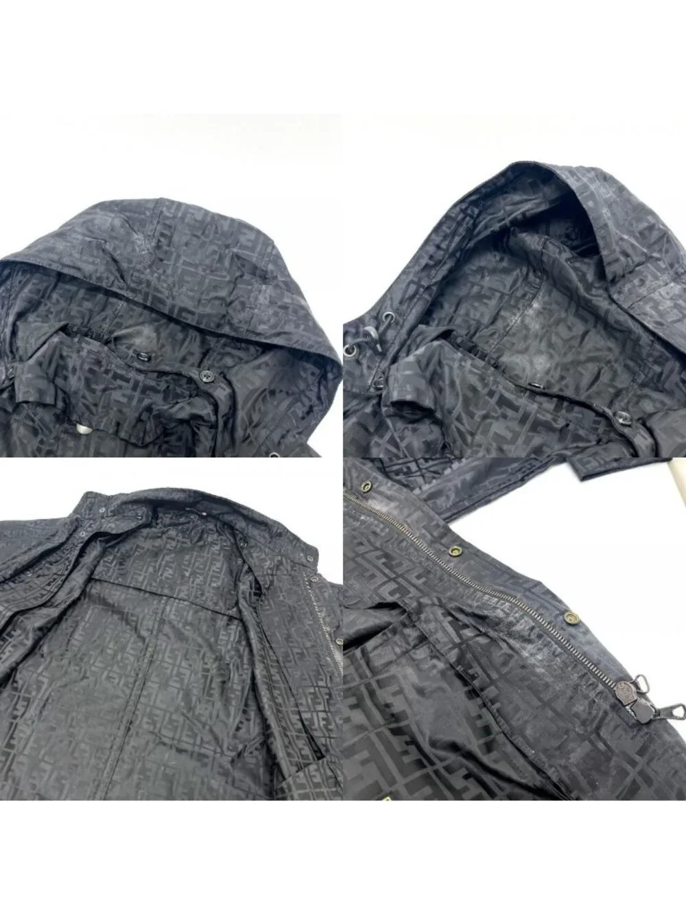 Fendi Jacket Zucchini Nylon Black